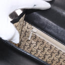 SAINT LAURENT Clutch Bag Leather Black Gold Auth gh2190-11