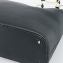 GUCCI Shoulder Bag Leather Navy Gold 001 1998 1805 Auth gh2191-9