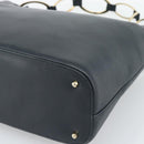 GUCCI Shoulder Bag Leather Navy Gold 001 1998 1805 Auth gh2191-15
