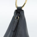 GUCCI Shoulder Bag Leather Navy Gold 001 1998 1805 Auth gh2191-17
