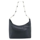 GUCCI Shoulder Bag Leather Navy Gold 001 1998 1805 Auth gh2191-13