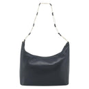 GUCCI Shoulder Bag Leather Navy Gold 001 1998 1805 Auth gh2191-2