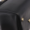 Salvatore Ferragamo Gancini Studio Bag Leather 2way Black Gold Auth gh2193V-9