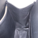 Salvatore Ferragamo Gancini Studio Bag Leather 2way Black Gold Auth gh2193V-21