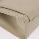 Salvatore Ferragamo Gancini Shoulder Bag Leather Ivory Gold Auth gh2195-9