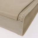 Salvatore Ferragamo Gancini Shoulder Bag Leather Ivory Gold Auth gh2195-15