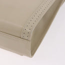 Salvatore Ferragamo Gancini Shoulder Bag Leather Ivory Gold Auth gh2195-17