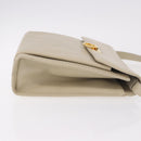 Salvatore Ferragamo Gancini Shoulder Bag Leather Ivory Gold Auth gh2195-4
