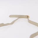 Salvatore Ferragamo Gancini Shoulder Bag Leather Ivory Gold Auth gh2195-14