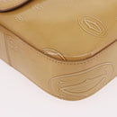 CARTIER Hand Bag Patent leather Beige Silver Auth gh2196A-9