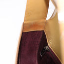 CARTIER Hand Bag Patent leather Beige Silver Auth gh2196A-19