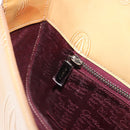CARTIER Hand Bag Patent leather Beige Silver Auth gh2196A-20