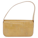 CARTIER Hand Bag Patent leather Beige Silver Auth gh2196A-2