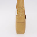 CARTIER Hand Bag Patent leather Beige Silver Auth gh2196A-4