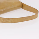 CARTIER Hand Bag Patent leather Beige Silver Auth gh2196A-7