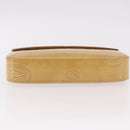 CARTIER Hand Bag Patent leather Beige Silver Auth gh2196A-5