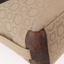 Salvatore Ferragamo Gancini Shoulder Bag Canvas Beige Gold Auth gh2197-10