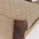 Salvatore Ferragamo Gancini Shoulder Bag Canvas Beige Gold Auth gh2197-11