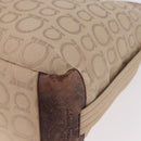 Salvatore Ferragamo Gancini Shoulder Bag Canvas Beige Gold Auth gh2197-13