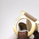 Salvatore Ferragamo Gancini Shoulder Bag Canvas Beige Gold Auth gh2197-15