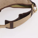 Salvatore Ferragamo Gancini Shoulder Bag Canvas Beige Gold Auth gh2197-7