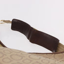 Salvatore Ferragamo Gancini Shoulder Bag Canvas Beige Gold Auth gh2197-8