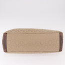 Salvatore Ferragamo Gancini Shoulder Bag Canvas Beige Gold Auth gh2197-9