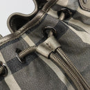 BURBERRY Nova Check Shoulder Bag Canvas Gray Silver Auth gh2198A-17