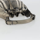 BURBERRY Nova Check Shoulder Bag Canvas Gray Silver Auth gh2198A-7