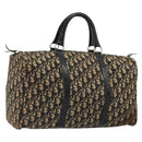 Christian Dior Trotter Canvas Boston Bag Navy Silver Auth gh2199-1