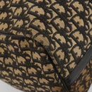 Christian Dior Trotter Canvas Boston Bag Navy Silver Auth gh2199-14