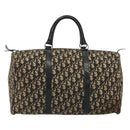 Christian Dior Trotter Canvas Boston Bag Navy Silver Auth gh2199-2