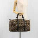 Christian Dior Trotter Canvas Boston Bag Navy Silver Auth gh2199-22