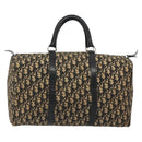 Christian Dior Trotter Canvas Boston Bag Navy Silver Auth gh2199-3