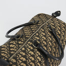 Christian Dior Trotter Canvas Boston Bag Navy Silver Auth gh2199-6