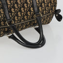 Christian Dior Trotter Canvas Boston Bag Navy Silver Auth gh2199-7