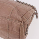 PRADA Chain Shoulder Bag Leather Pink Silver Auth gh2200A-17