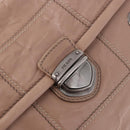 PRADA Chain Shoulder Bag Leather Pink Silver Auth gh2200A-19