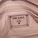 PRADA Chain Shoulder Bag Leather Pink Silver Auth gh2200A-21