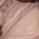 PRADA Chain Shoulder Bag Leather Pink Silver Auth gh2200A-22