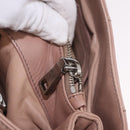 PRADA Chain Shoulder Bag Leather Pink Silver Auth gh2200A-27