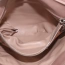 PRADA Chain Shoulder Bag Leather Pink Silver Auth gh2200A-30