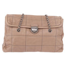PRADA Chain Shoulder Bag Leather Pink Silver Auth gh2200A-13