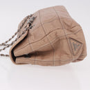 PRADA Chain Shoulder Bag Leather Pink Silver Auth gh2200A-6