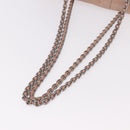 PRADA Chain Shoulder Bag Leather Pink Silver Auth gh2200A-9