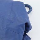 LOEWE Nappa Aire Anagram Hand Bag Leather Blue Gold Auth gh2201A-9