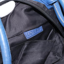 LOEWE Nappa Aire Anagram Hand Bag Leather Blue Gold Auth gh2201A-17