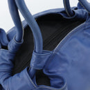 LOEWE Nappa Aire Anagram Hand Bag Leather Blue Gold Auth gh2201A-6