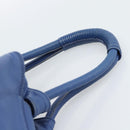 LOEWE Nappa Aire Anagram Hand Bag Leather Blue Gold Auth gh2201A-8