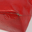 LOUIS VUITTON Monogram Vernis Reade MM Hand Bag Red Rouge M91086 LV Auth gh2202-8